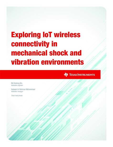 PDF Exploring IoT Wireless Connectivity In Texas