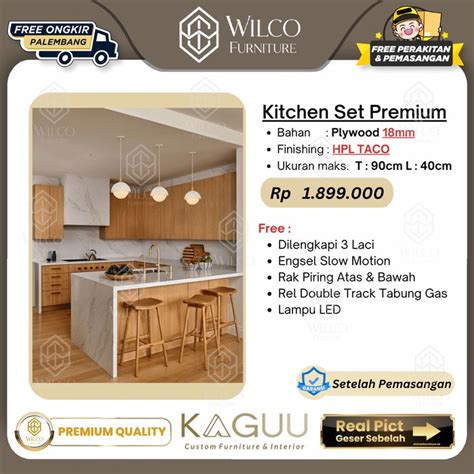 Jual Interior Custom Kitchen Set Premium Kaguu Plywood HPL Harga