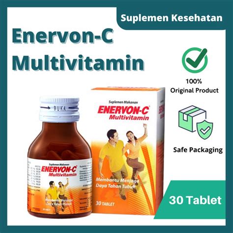 Jual Enervon C Multivitamin Kemasan Botol Isi Tablet Vitamin C