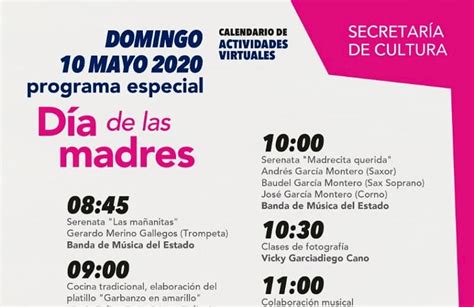 Programa especial de cultura para el Día de las Madres