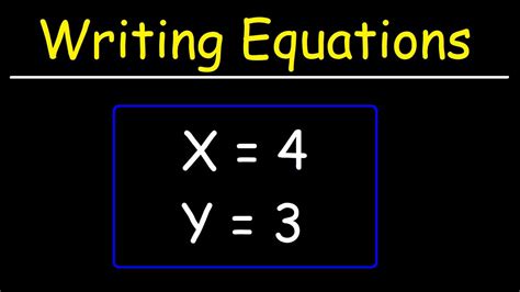 How To Write The Equation Of A Line Given The X And Y Intercepts