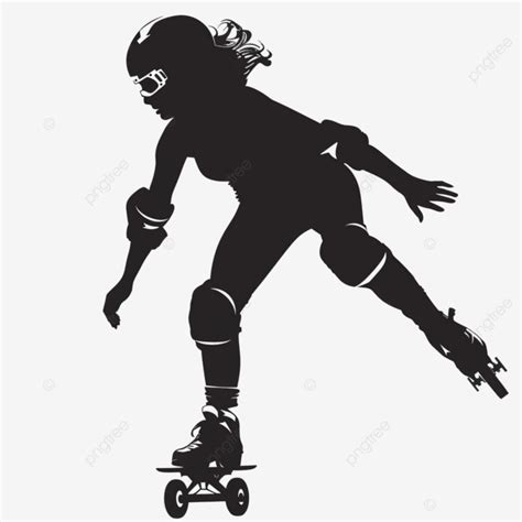 Roller Derby Silhouette Roller Roller Derby Profile Png Transparent