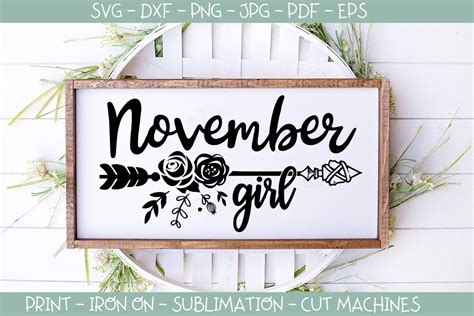 Birthday in November, Born in November, November girl svg (381619 ...