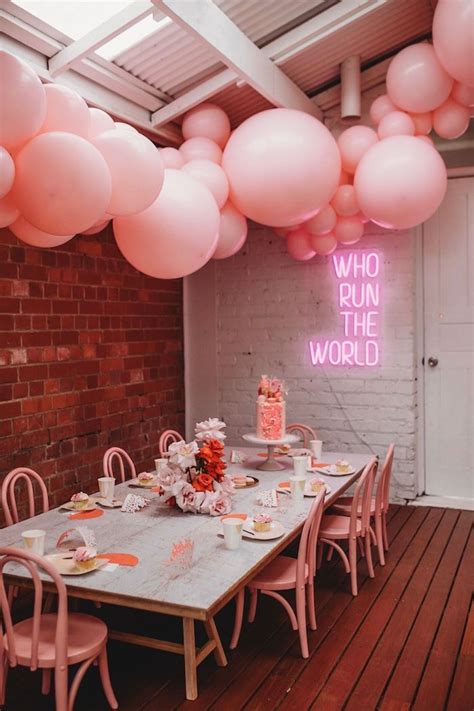 Modern Pink Girls Run The World Birthday Party Table On Kara S Party