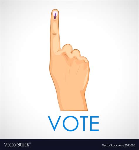 Hand with voting sign of india Royalty Free Vector Image