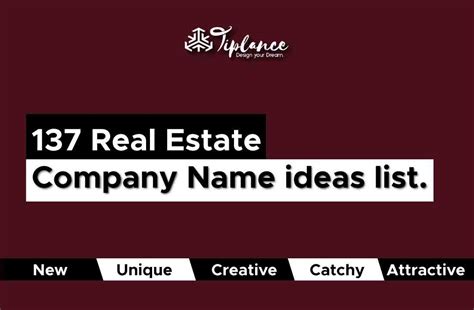 Catchy New Real Estate Company Name Ideas And Suggestion List