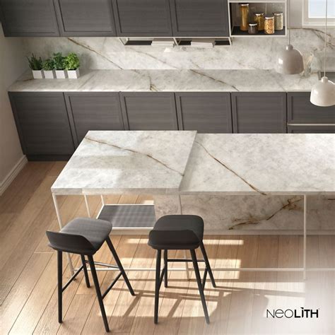 Neolith Himalaya Crystal Taburetes Cocina Cocinas Cristales