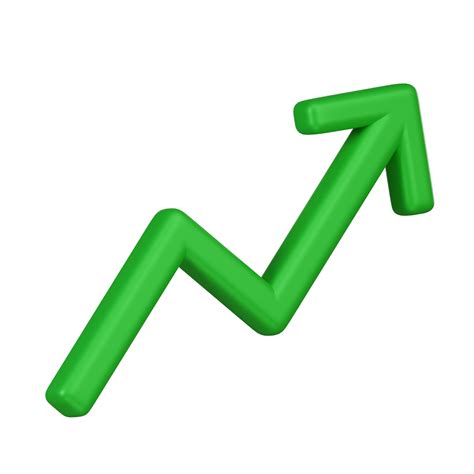 3D Green Upward Trend Arrow Icon 41644009 PNG