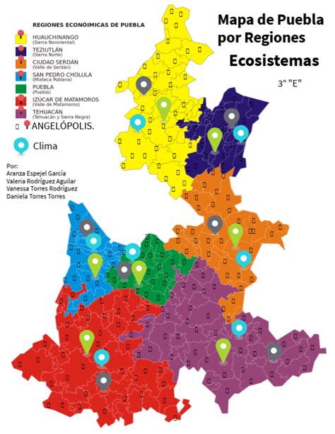 Mapa De Puebla Por Regiones