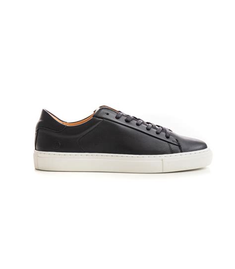 Baskets basses en cuir noir pour homme Marque de qualité Europann