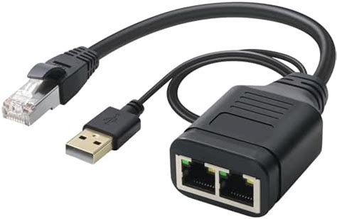 Duttek Ethernet Splitter 1 To 2 High Speed 1000mbps Gigabit Ethernet Splitter Network Lan