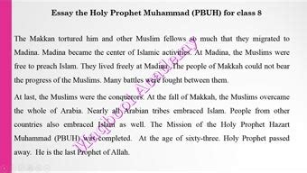 Essay The Holy Prophet Muhammad For Class Maqbool Academy