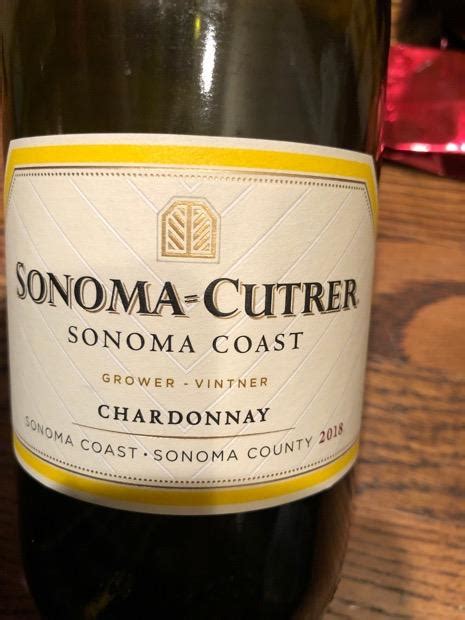 2018 Sonoma Cutrer Chardonnay Sonoma Coast Usa California Sonoma