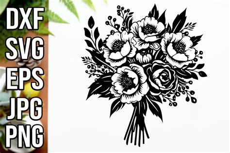 Flower Bouquet SVG, Cricut Cut Files Graphic by svgstudiofiles ...