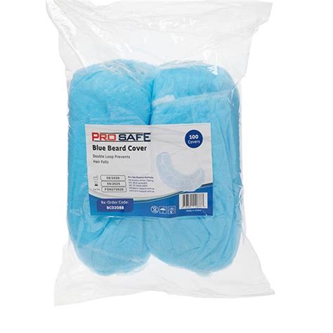 Prosafe Disposable Beard Cover Double Loop Blue Pack Winc