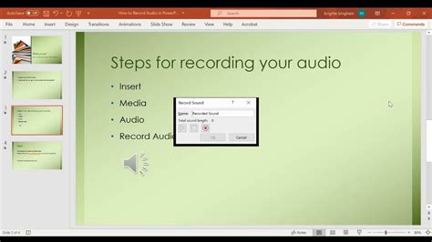 How To Record Audio In Powerpoint Presentation Youtube