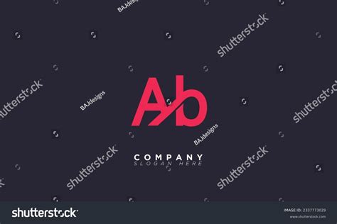 Ab Alphabet Letters Initials Monogram Logo Ba A Royalty Free Stock