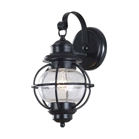 Home Decorators Collection Greer Light Black Outdoor Wall Lantern