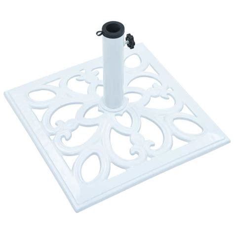 Lex Socle De Parasol Blanc Kg Cm Fonte Qqmora Ovn