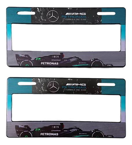 Par 2 Portaplacas Para Auto Universales Petronas Premium Meses Sin