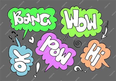 Premium Vector Hand Drawn Set Of Speech Bubbles With Handwritten