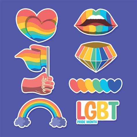 Happy Pride Month Set Rainbow 7819990 Vector Art At Vecteezy