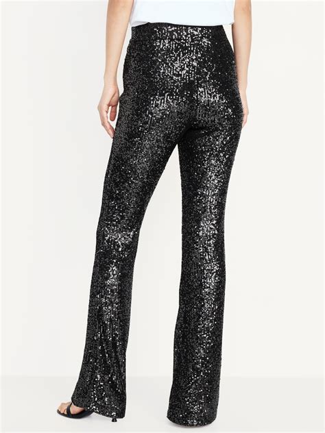 High Waisted Sequin Flare Pants Old Navy