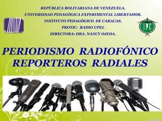 Reporteros Radiales Ppt