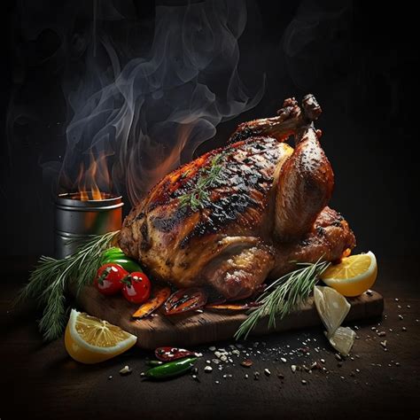 Premium AI Image Grilled Chicken Steak And Roast Delicious Meat For