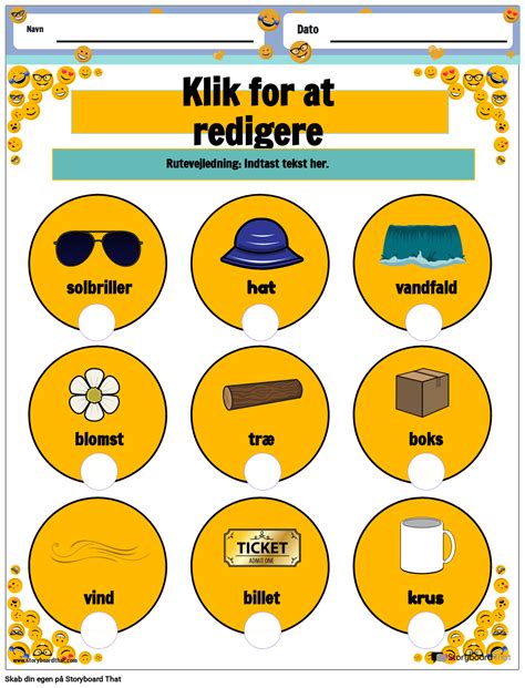 State Of Matter Regneark Med Emojis Storyboard