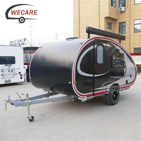 Onlywe Small RV Caravan Offroad Teardrop Camper Trailers With Single