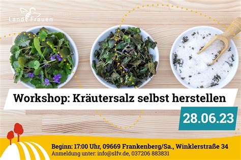 Workshop Kräutersalz selbst herstellen Sächsischer Landfrauen