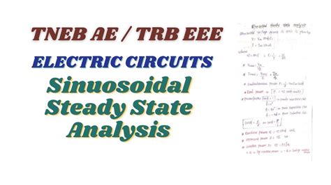 Sinuosoidal Steady State Analysis Electric Circuits Circuit Theory