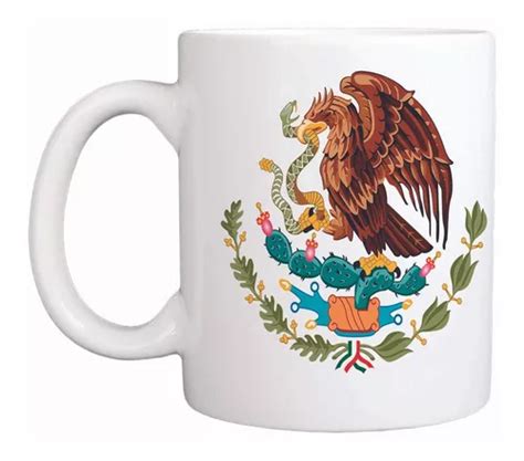 Taza Blanca Día De La Independencia De México Escudo Cuotas Sin Interés