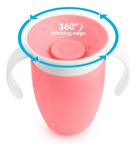 Vaso Antiderrame Munchkin Con Asas Meses Rosa Mercadolibre