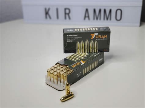 Turan 9mm Luger New Brass 115 Grain Trn21 07519 50rds Box [no Tax Outside Tx] Kir Ammo