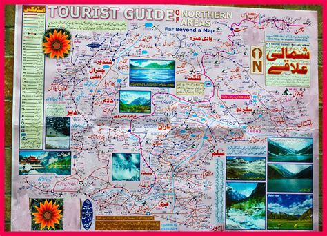 Tourist Guide Map Of Northern Areas | Tourist guide, Tourist, Area map