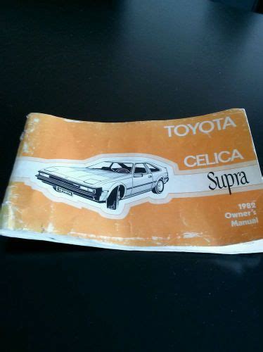 Purchase 1982 Toyota Celica Supra Owners Manual Guide Nice And