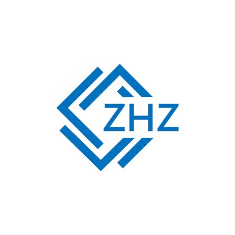 ZHZ technology letter logo design on white background. ZHZ creative ...