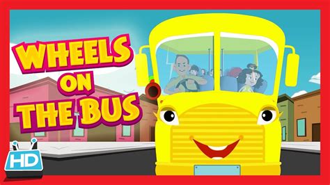 Wheels On The Bus Nursery Rhyme With Lyrics Youtube