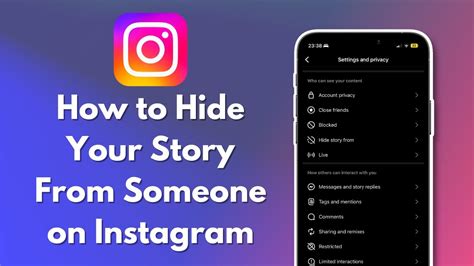 How To Hide Your Story From Someone On Instagram 2023 Youtube