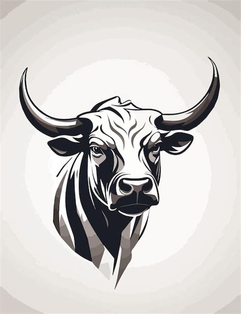 Vector de ilustración de silueta de toro Vector Premium