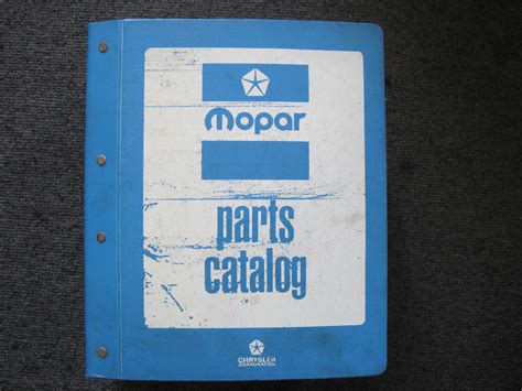 Original Mopar Passenger Car Parts Catalogue Dodge Plymouth