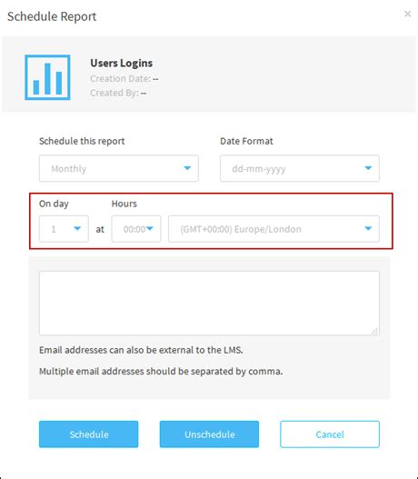 How To Schedule A Report Abara Lms Learning Management Systems