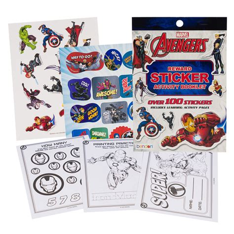 Wholesale Marvel Avengers 100pc Reward Stickers Booklet Multicolor Sku 75037