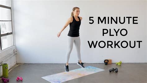 5 Minute Plyometrics Workout Quick Cardio Workout Youtube