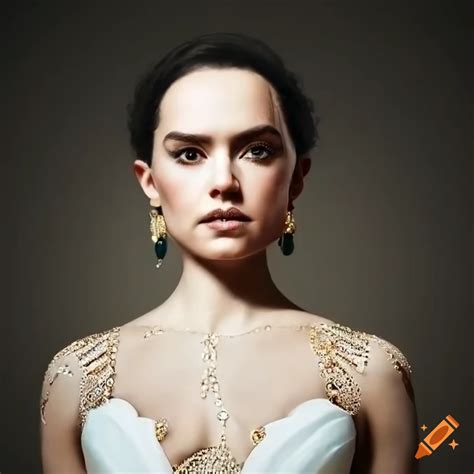 Daisy Ridley Wearing Ancient Egyptian Bead Net Dress On Craiyon