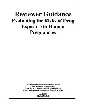 Fillable Online Fda Evaluating The Risk Of Drug Exposure In Human