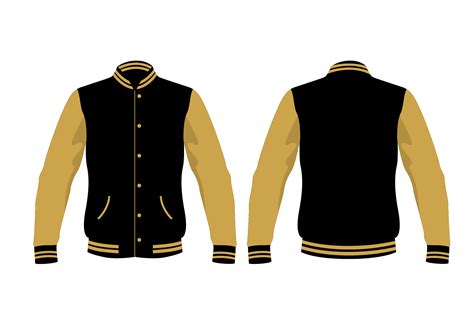 Black And White Varsity Jacket Mockup Front And Back View, 49% OFF