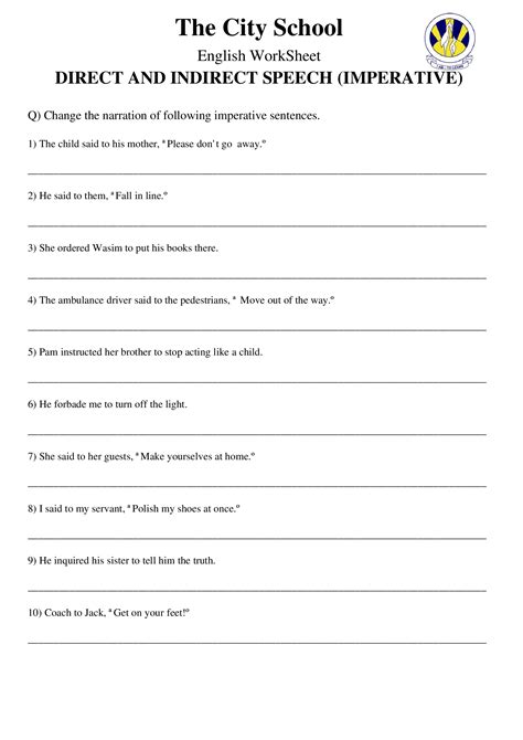 DOCX Web ViewThe City School English WorkSheet DIRECT AND INDIRECT